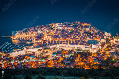 Old town of Dubrovnik at twilight, Dalmatia, Croatia © JFL Photography