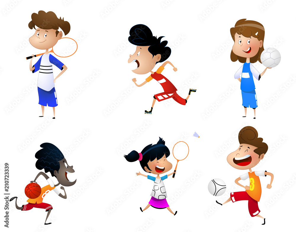 sport for kids including football, badminton, volleyball sport for kids including football, badminton, volleyball