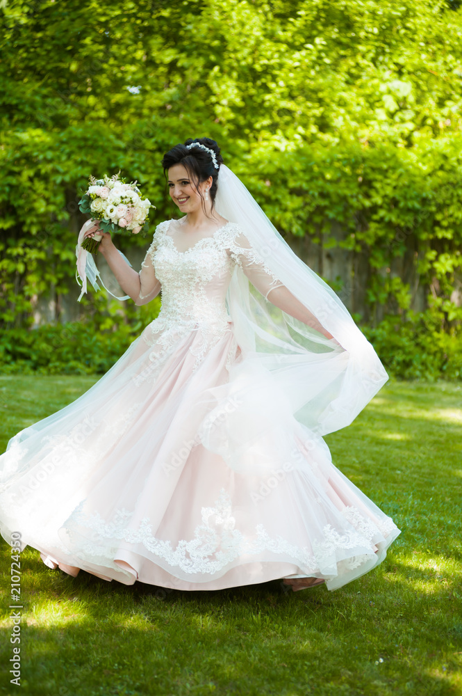Beautiful bride with wedding bouquet Beautiful bride with wedding bouquet