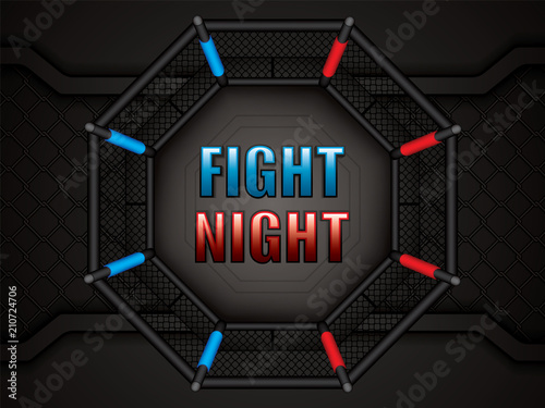 MMA octagon cage
