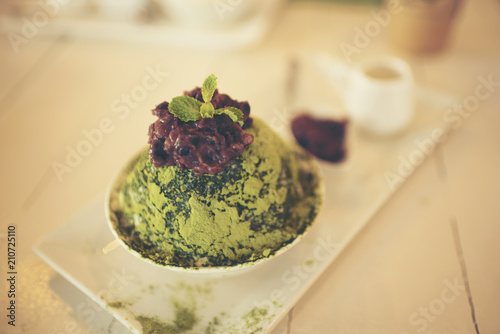 Plakat macha green tea ice-cream