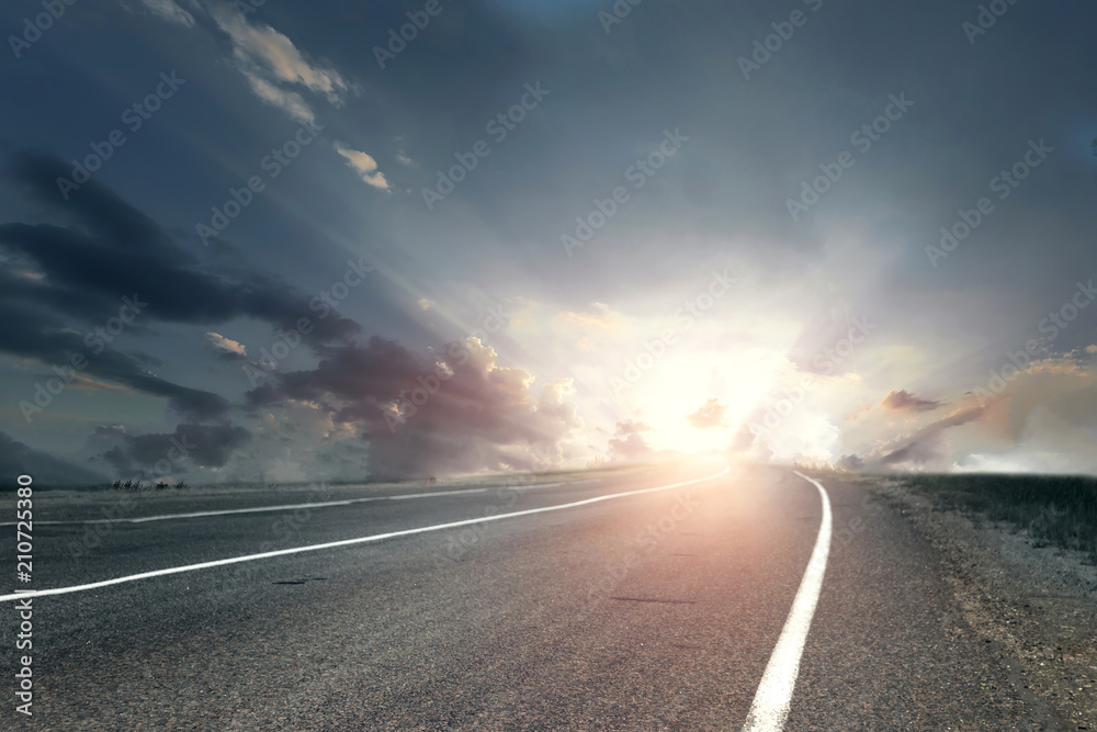road, sky, natural landscape. The concept is the way. road, sky, natural landscape. The concept is the way.