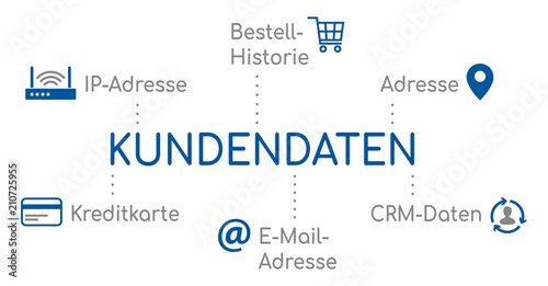 Infografik Kundendaten Blau