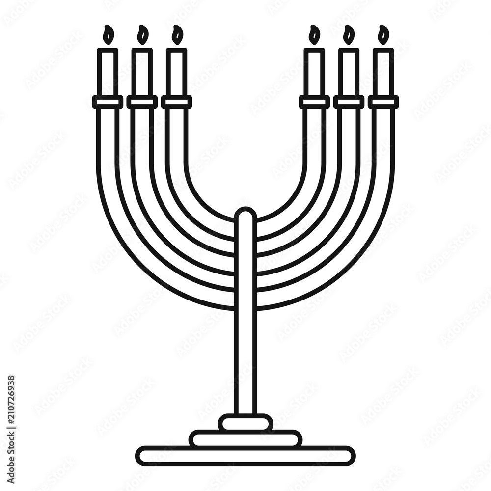 Candles support icon. Outline illustration of candles support vector icon for web design isolated on white background Candles support icon. Outline illustration of candles support vector icon for web design isolated on white background