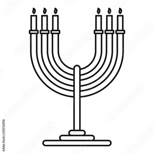 Candles support icon. Outline illustration of candles support vector icon for web design isolated on white background