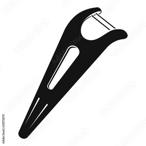 Dental floss tool icon. Simple illustration of dental floss tool vector icon for web design isolated on white background
