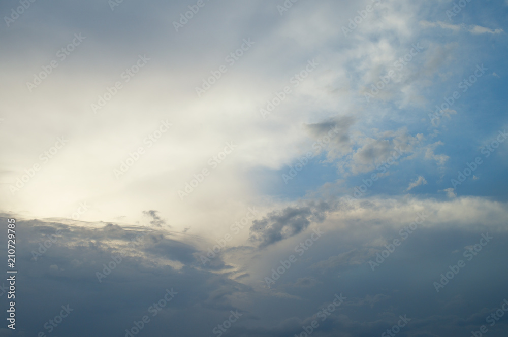 A blue day sky with rare beautiful clouds for the designer's background