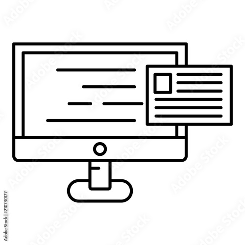 New web mail icon. Outline illustration of new web mail vector icon for web design isolated on white background