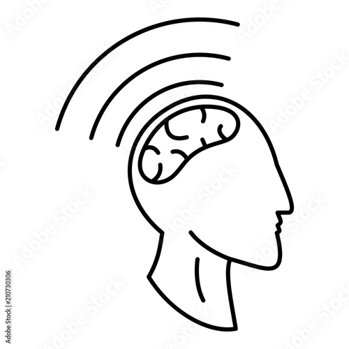 Brain storming icon. Outline illustration of brain storming vector icon for web design isolated on white background