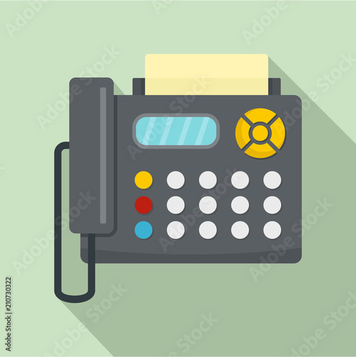 Fax machine icon. Flat illustration of fax machine vector icon for web design