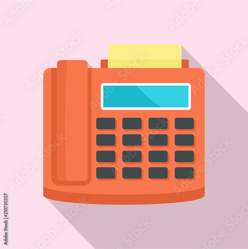 Fax telephone icon. Flat illustration of fax telephone vector icon for web design