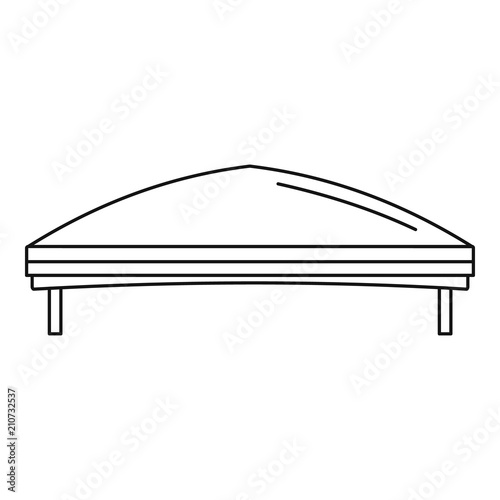 Outdoor fest tent icon. Outline illustration of outdoor fest tent vector icon for web design isolated on white background