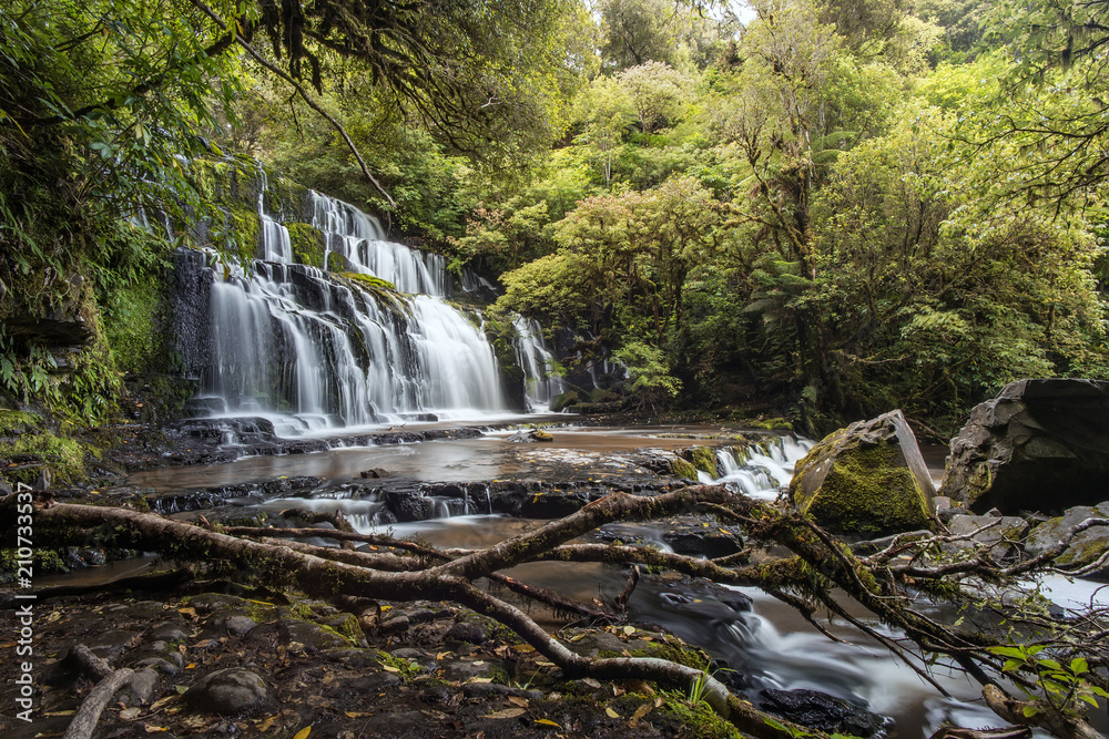 Obraz premium Purakaunui Falls, Catlins - Südinsel von Neuseeland
