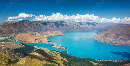 Lake Wakatipu vom Ben Lommond - Südinsel von Neuseeland