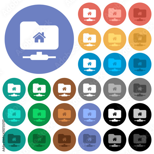 FTP home directory round flat multi colored icons