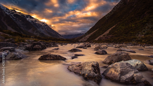 Hooker Valley, Mount Cook Nationalpark - Südinsel von Neuseeland