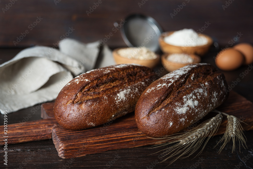 Obraz premium Rye homemade bread