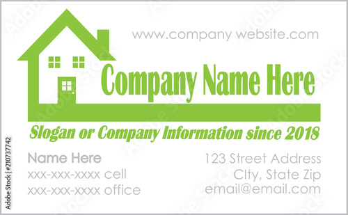 Green house logo Business Card template