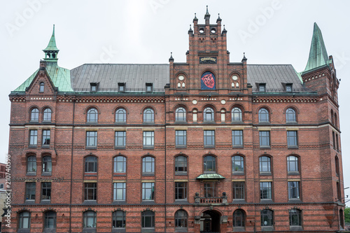 Old building in the Hafencity Warehouse district in Hamburg