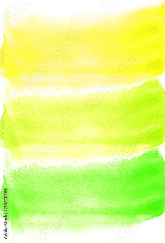 Wallpaper Mural Card with watercolor blots. green and yellow colors. Painting for your design. Abstract bright textured backdrop. Vector illustration. Hand painted texture for banner, logo, invitation, postcard. Torontodigital.ca