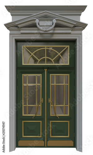 entrance classical doors © Uladyka