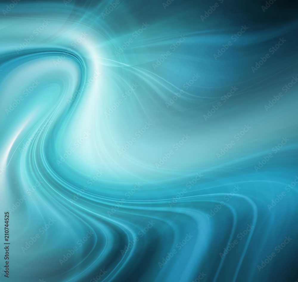 Abstract blue background, abstract lines twisting into beautiful bends Abstract blue background, abstract lines twisting into beautiful bends
