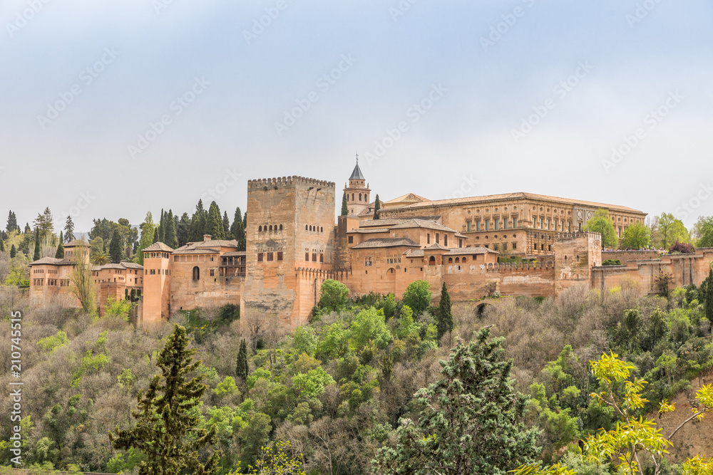 L'Alhambra de Grenade depuis le Mirador de San Nicolas