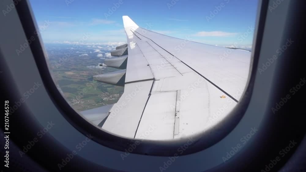 POV, view of the field from plane window
