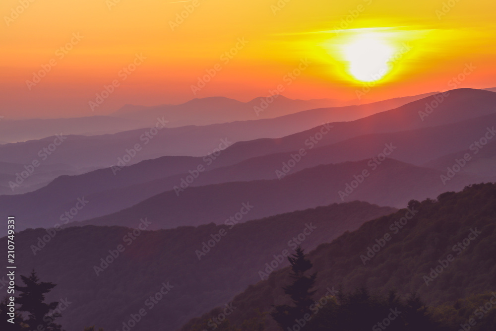 Roan Mountain Sunrise in Tennessee