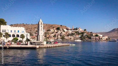 Wallpaper Mural Symy island - Greece - August 2017 - View of Symi Island town by speedboat Torontodigital.ca