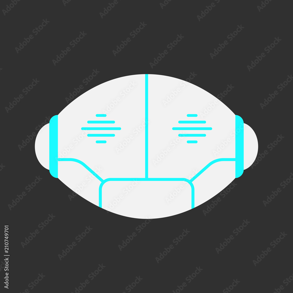 Chatbot modern icon concept illustration isolated on black background Chatbot modern icon concept illustration isolated on black background