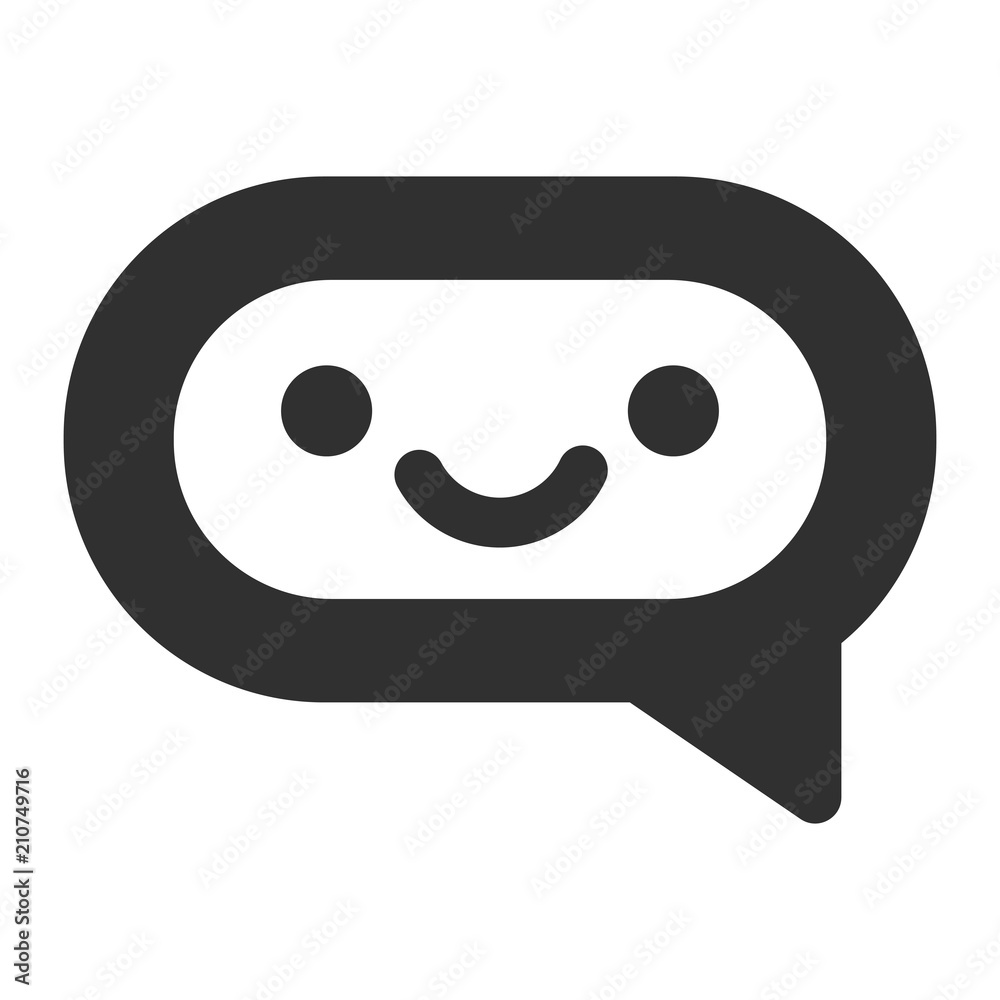 Chatbot modern icon concept illustration isolated on white background Chatbot modern icon concept illustration isolated on white background