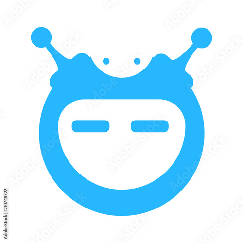 Chat bot modern icon concept illustration isolated on white background