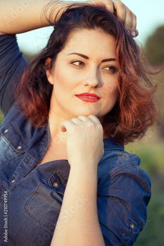 portrait of a happy smiling girl photo