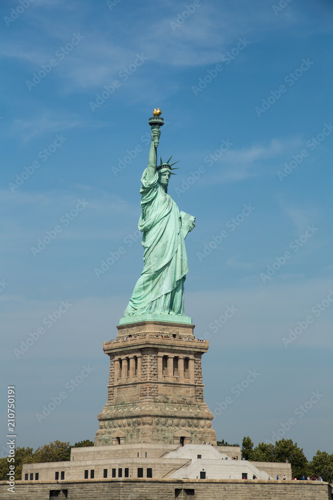 Fototapeta premium Statue of liberty. Vertical orientation. Picture was taken in october 2017