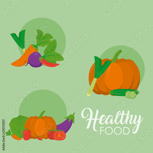 Healthy food icons