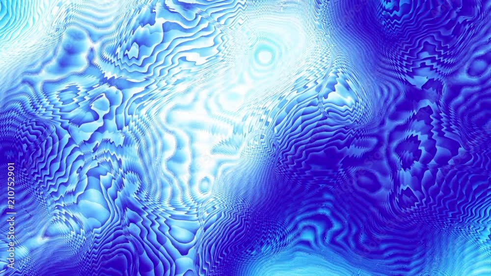 Moving random wavy texture. Psychedelic animated background. Transform abstract curved shapes. Imitation of a blue water surface. Looping animated footage. Moving random wavy texture. Psychedelic animated background. Transform abstract curved shapes. Imitation of a blue water surface. Looping animated footage.