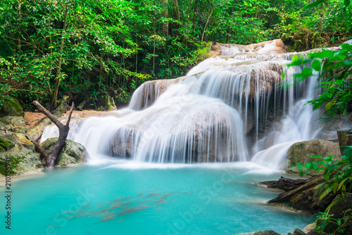 Waterfall at Erawan National Park  Thailand