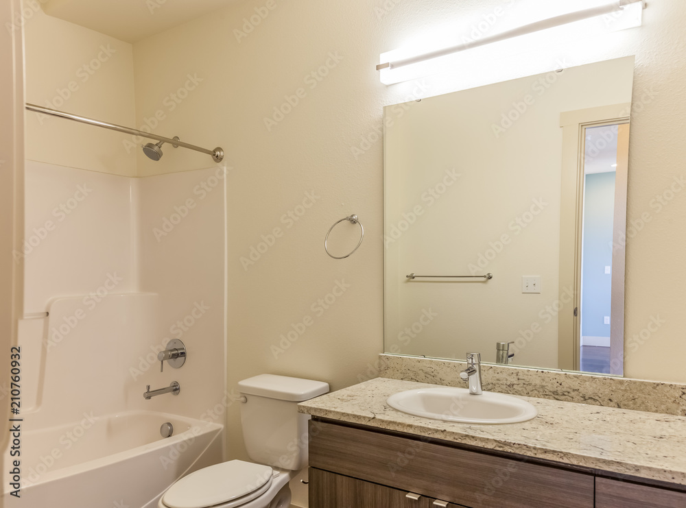 empty white contemporary bathroom empty white contemporary bathroom