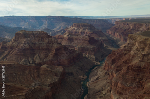 Aerial View of Grand Canyon National Park and Colorado River