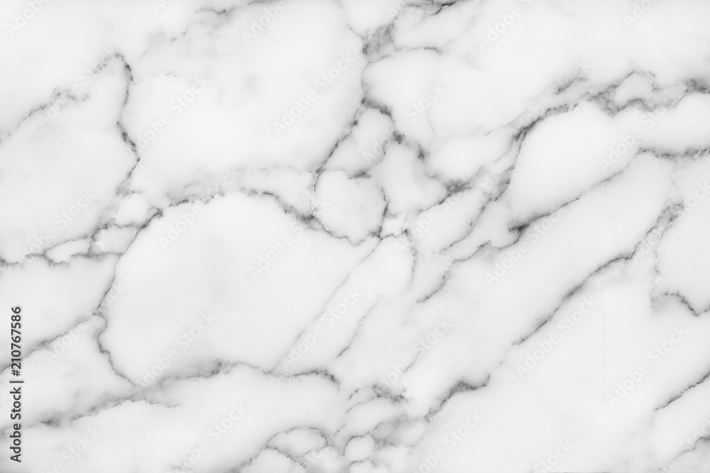 White marble texture with natural pattern for background.