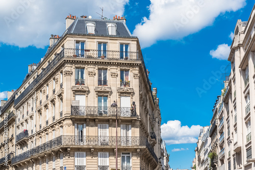 Paris, beautiful building, typical parisian facade near Republique neighborhood
 photo
