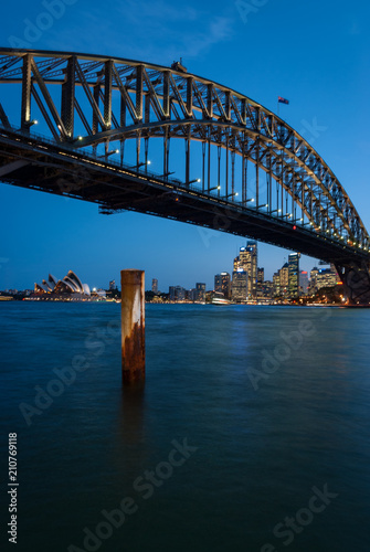 Sydney harbour in the evening