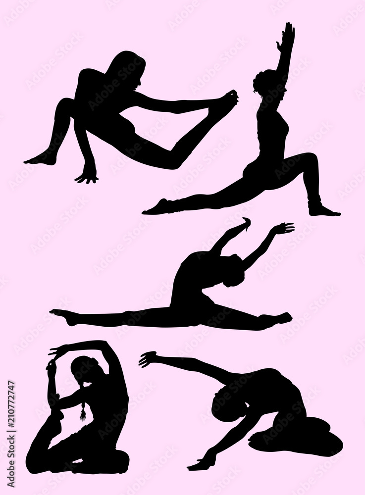 Silhouette of healthy woman. Good use for symbol, logo, web icon, mascot, sign, or any design you want. Silhouette of healthy woman. Good use for symbol, logo, web icon, mascot, sign, or any design you want.