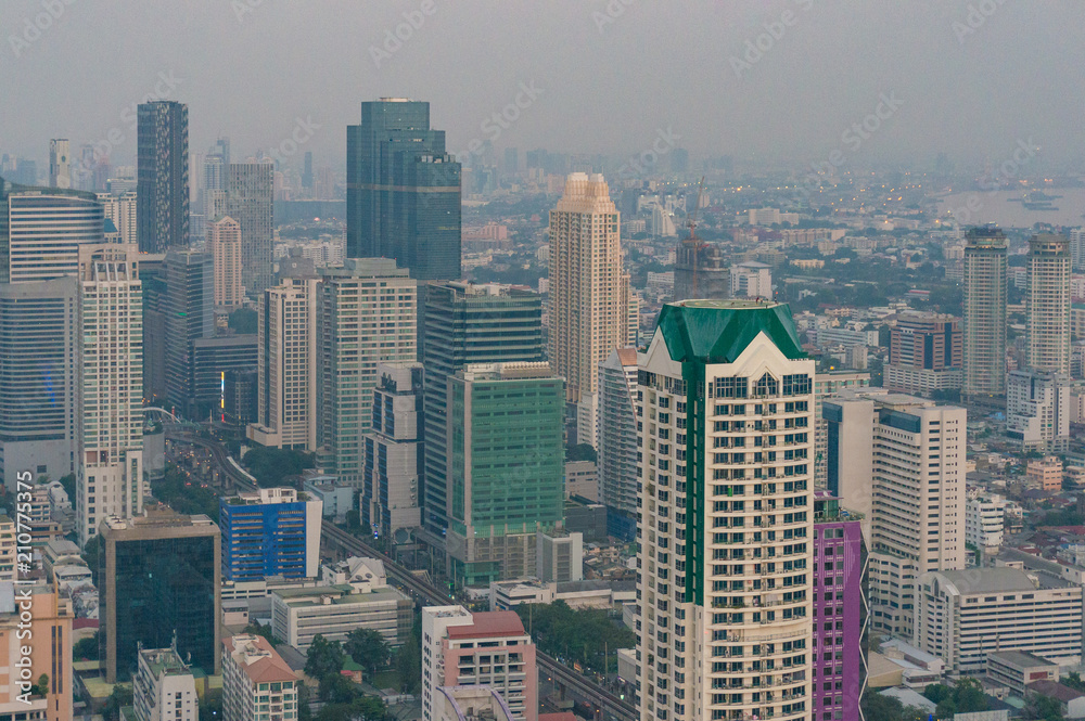 Bangkok cityscape from the air