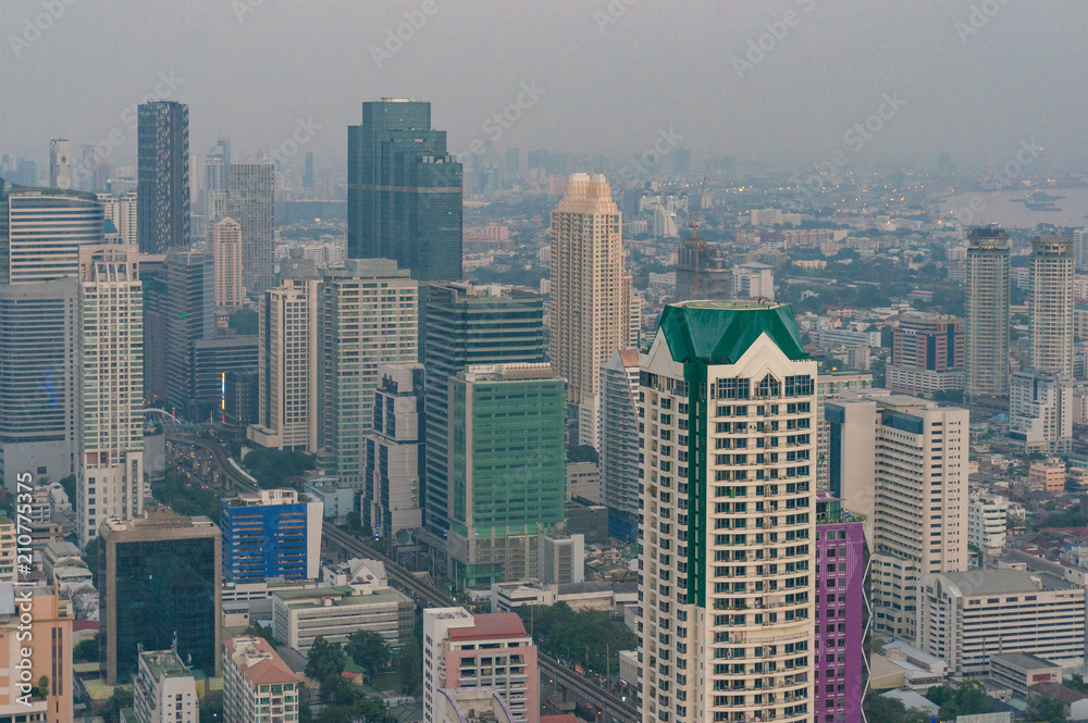 Obraz premium Bangkok cityscape from the air