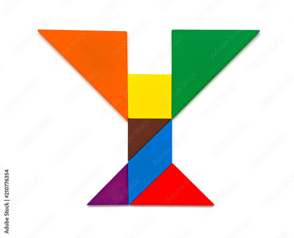 Letter YL logo in triangle shape and colorful background, letter