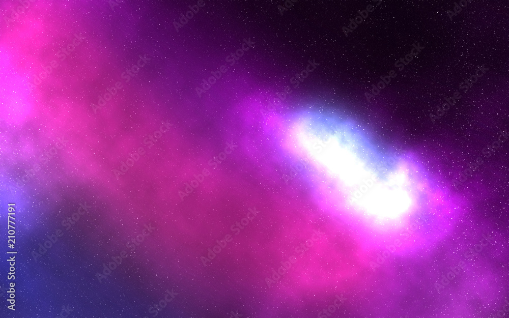 Galaxy in outer space neubula colorful pink white clouds