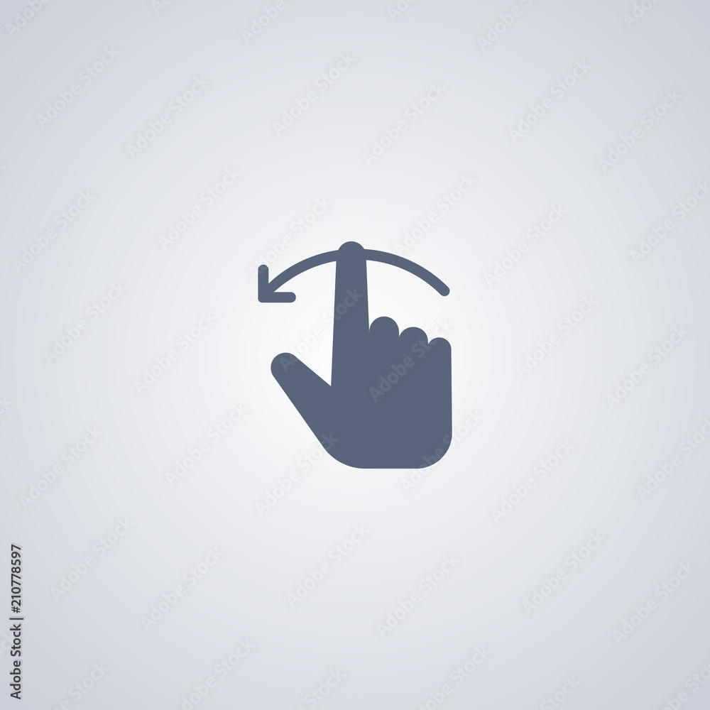 Hand swipe left icon, vector best flat icon