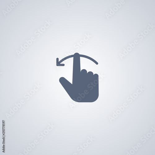 Hand swipe left icon, vector best flat icon